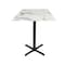 Holland Bar Stool Co 36 Tall OD211 Black Table Base w30x30 foot and 32x32 Square White Marble Top, IndoorOutdoor OD211-3036BWODS32SQWM - alternate 1